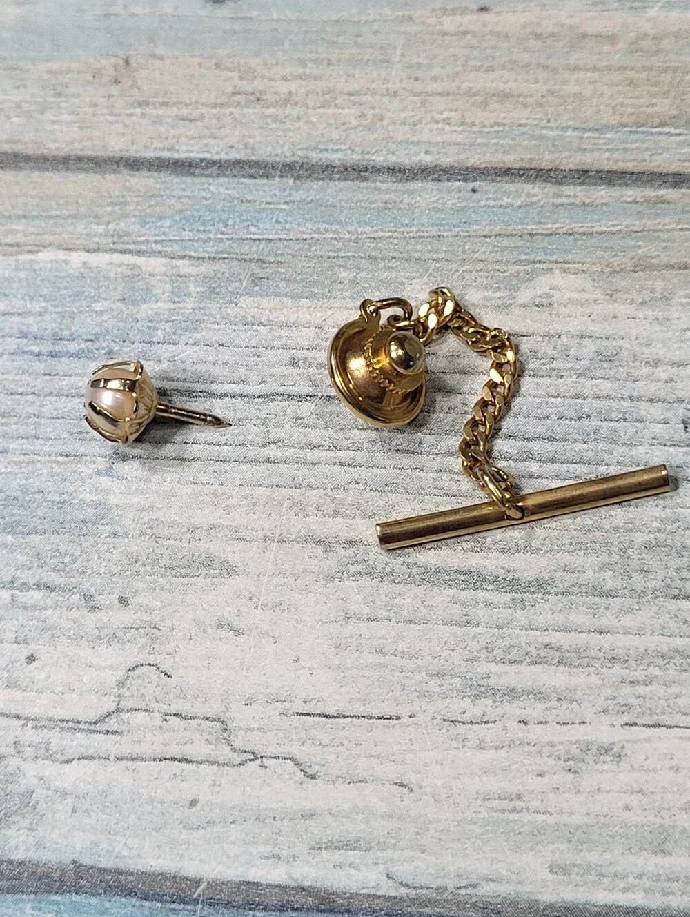 Gold Pearl  Lapel Pin